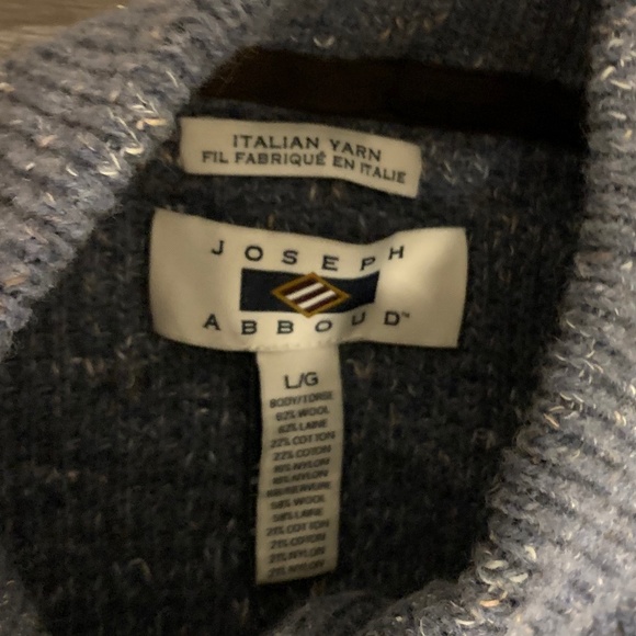 Joseph Abboud Zip/Button Italian Yarn Sweater - Picture 4 of 5